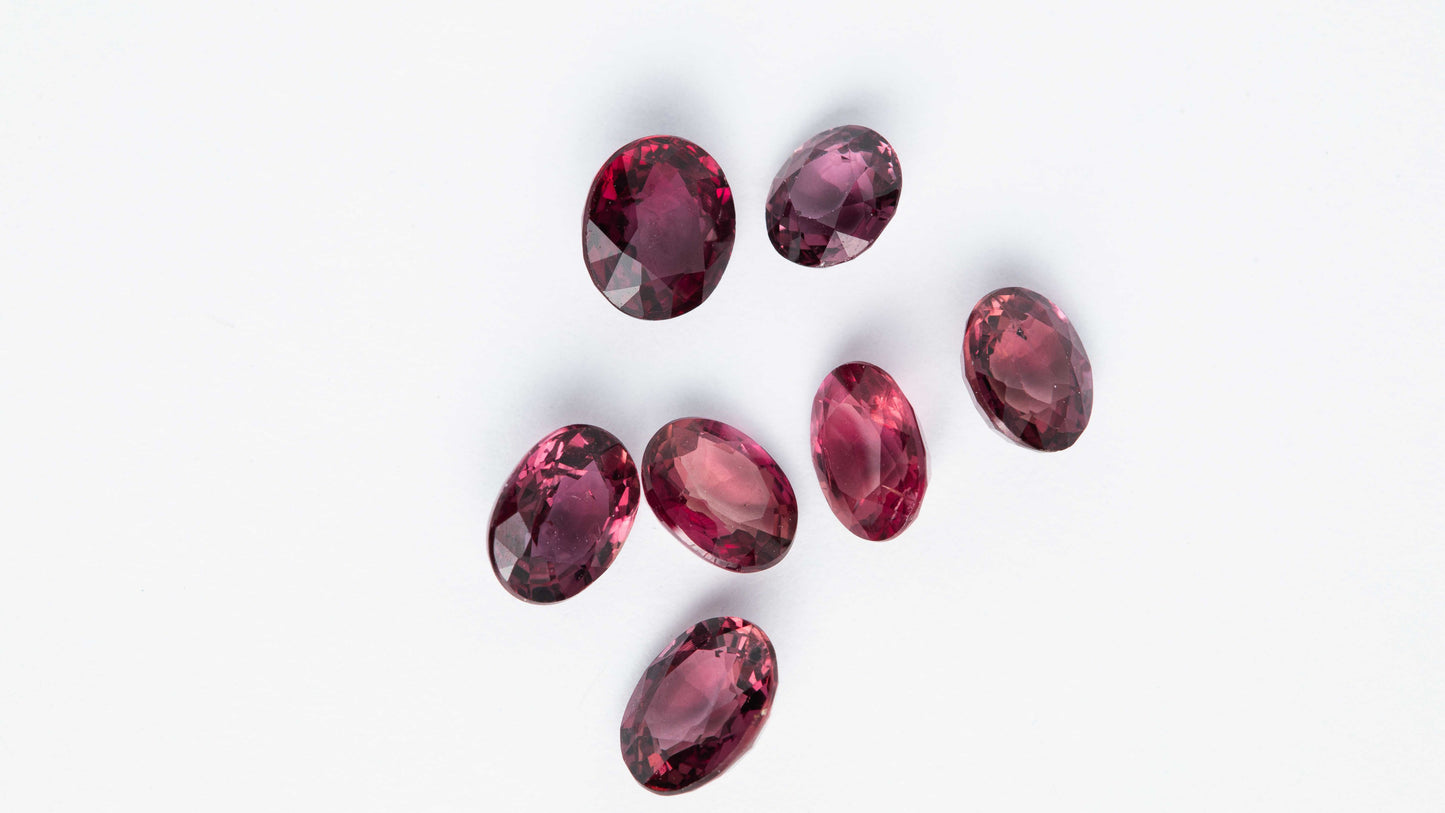 Rubin (Songearubin) Parcel 3,4 cts. 7 Stück