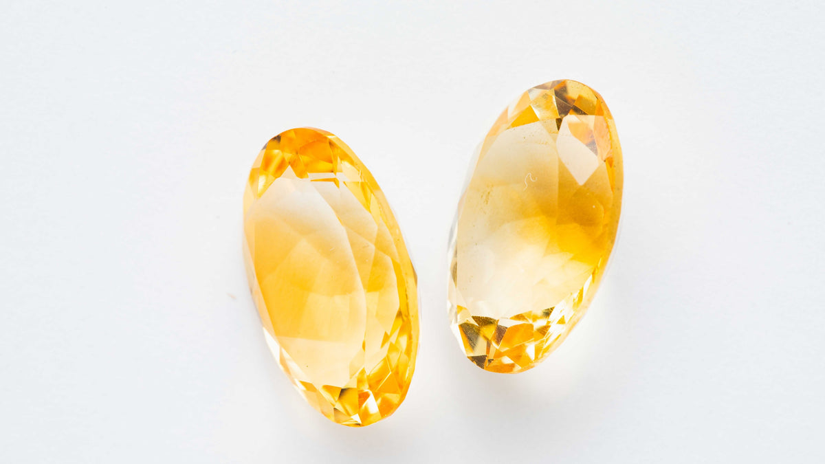 Citrin - Paar 10,64 cts.