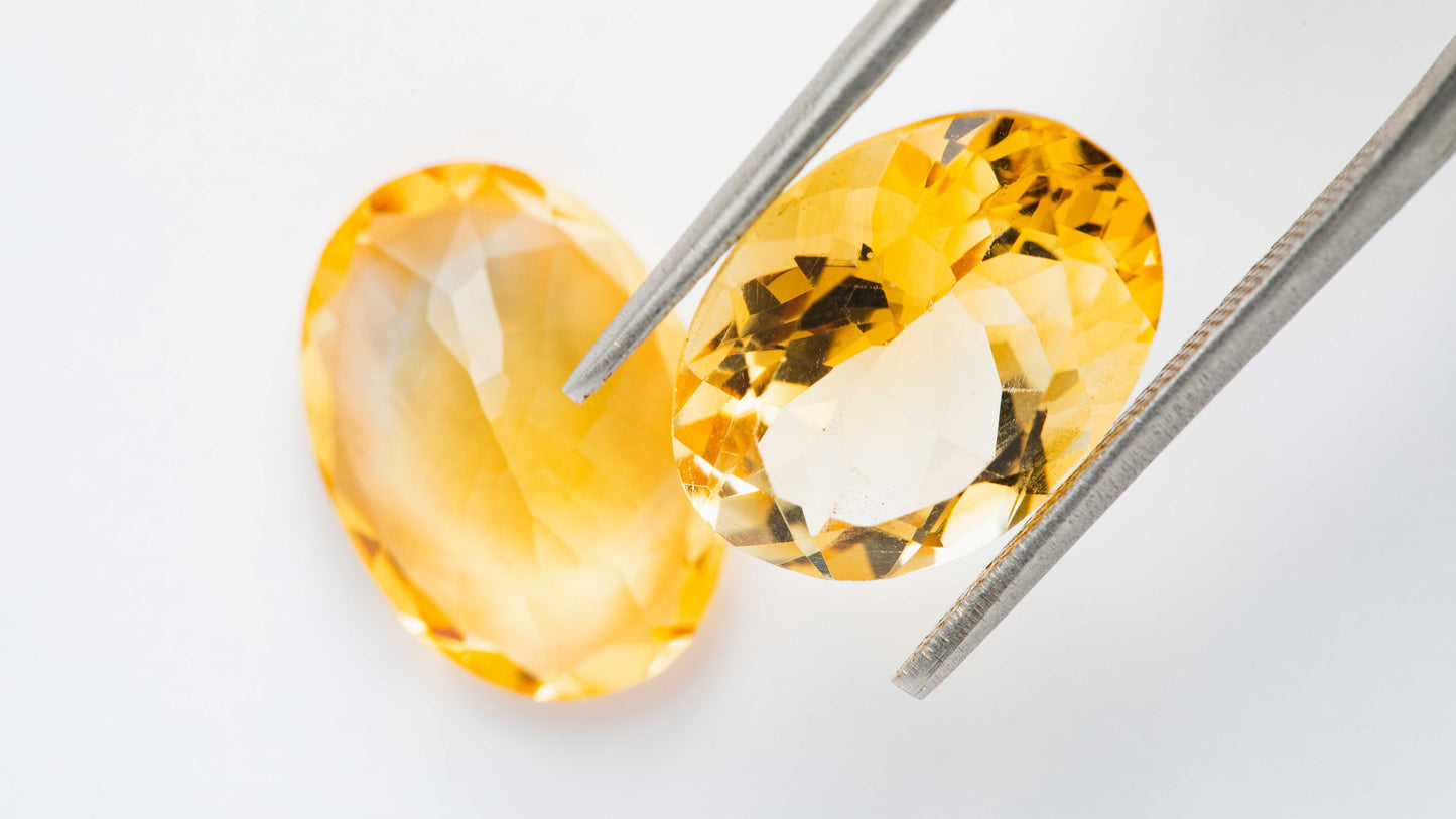 Citrin - Paar 10,64 cts.