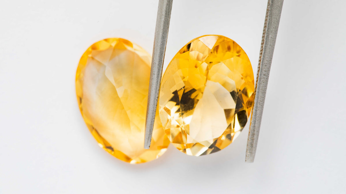 Citrin - Paar 10,64 cts.