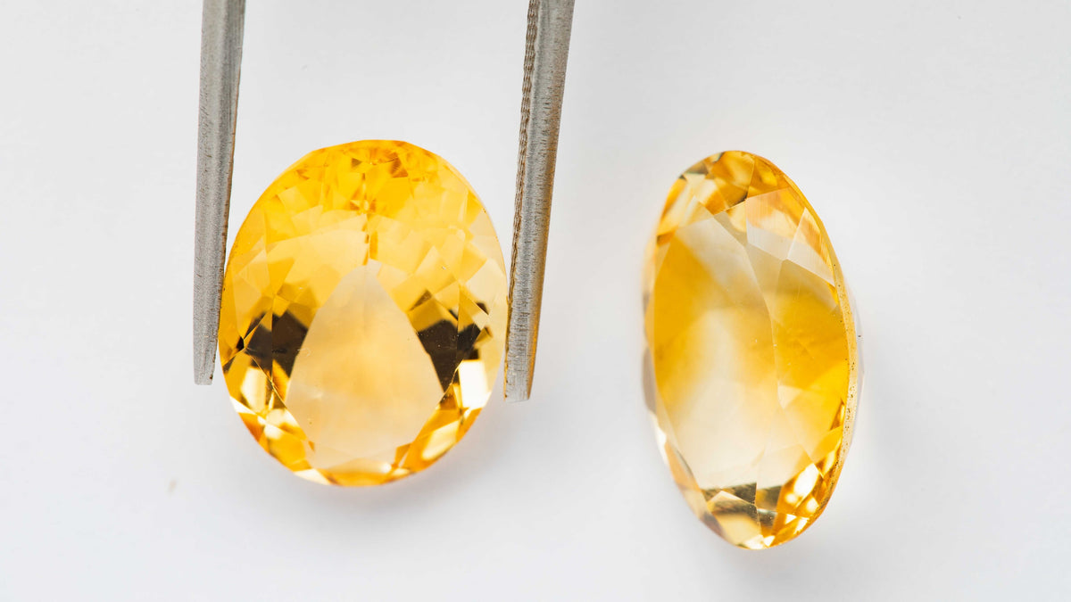 Citrin - Paar 10,64 cts.