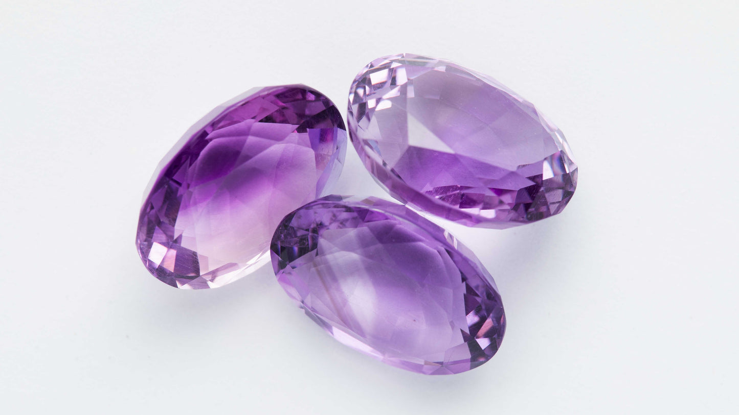 Amethysten - Trio 15,28 cts.