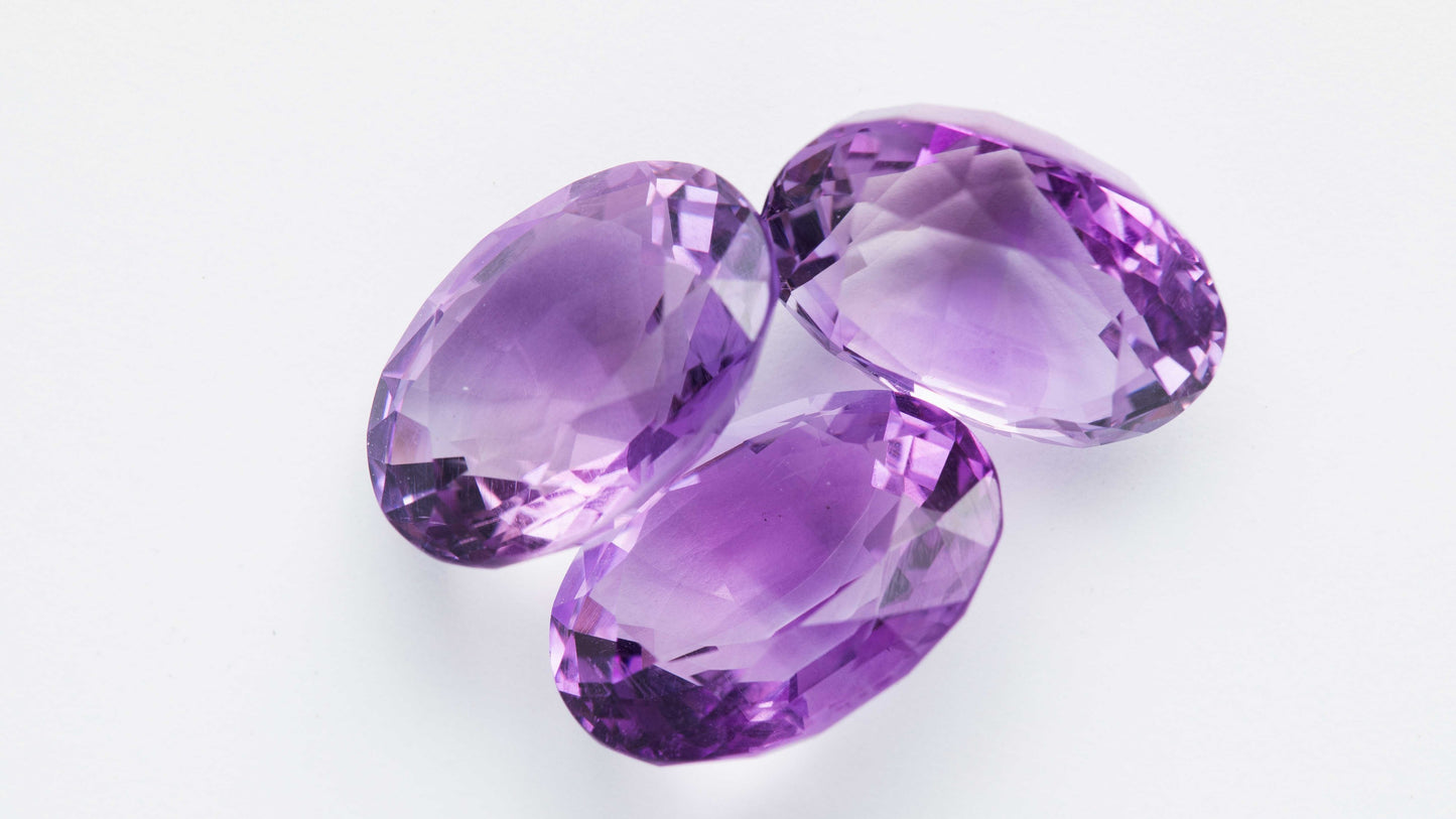 Amethysten - Trio 15,28 cts.