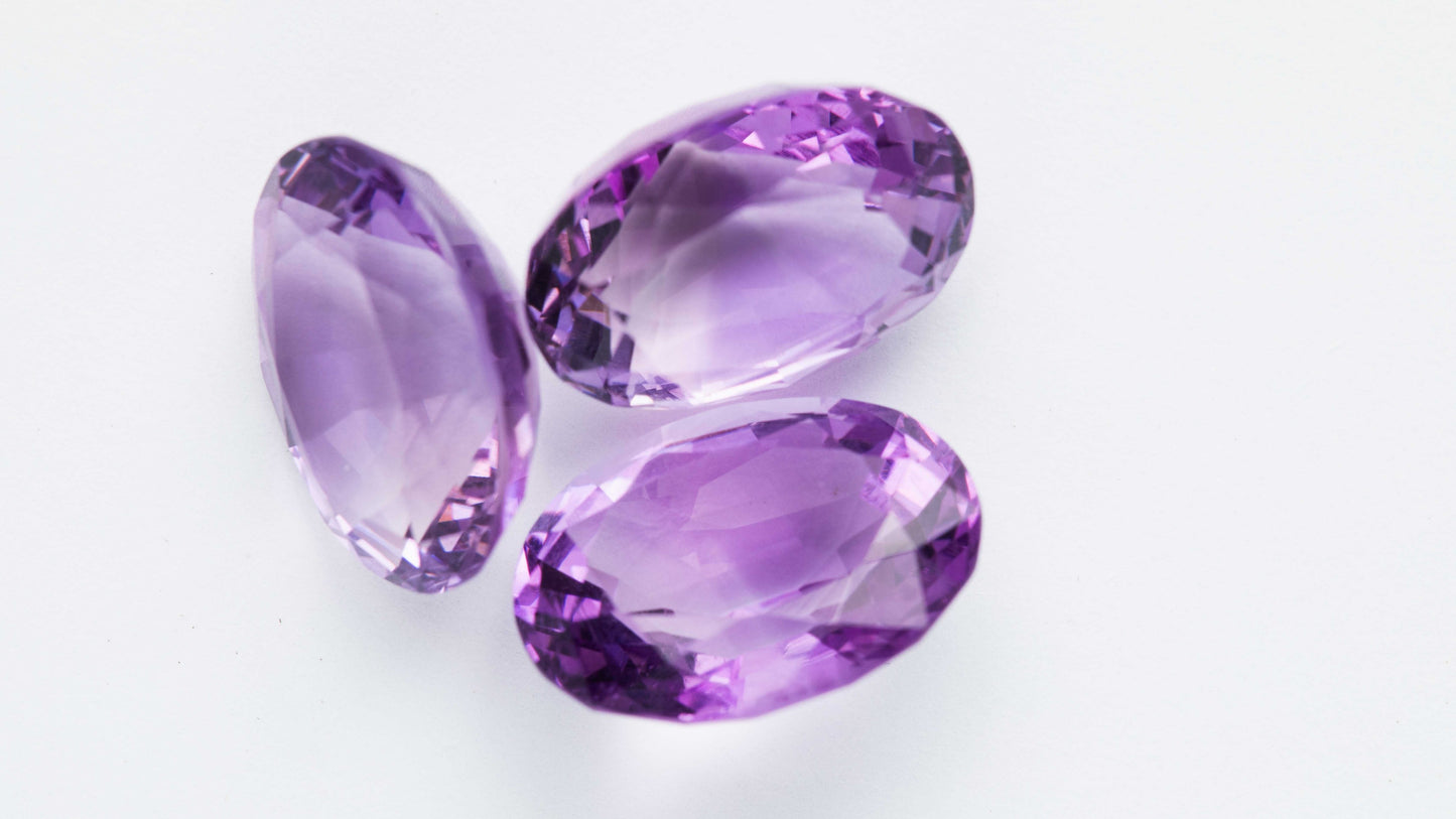 Amethysten - Trio 15,28 cts.