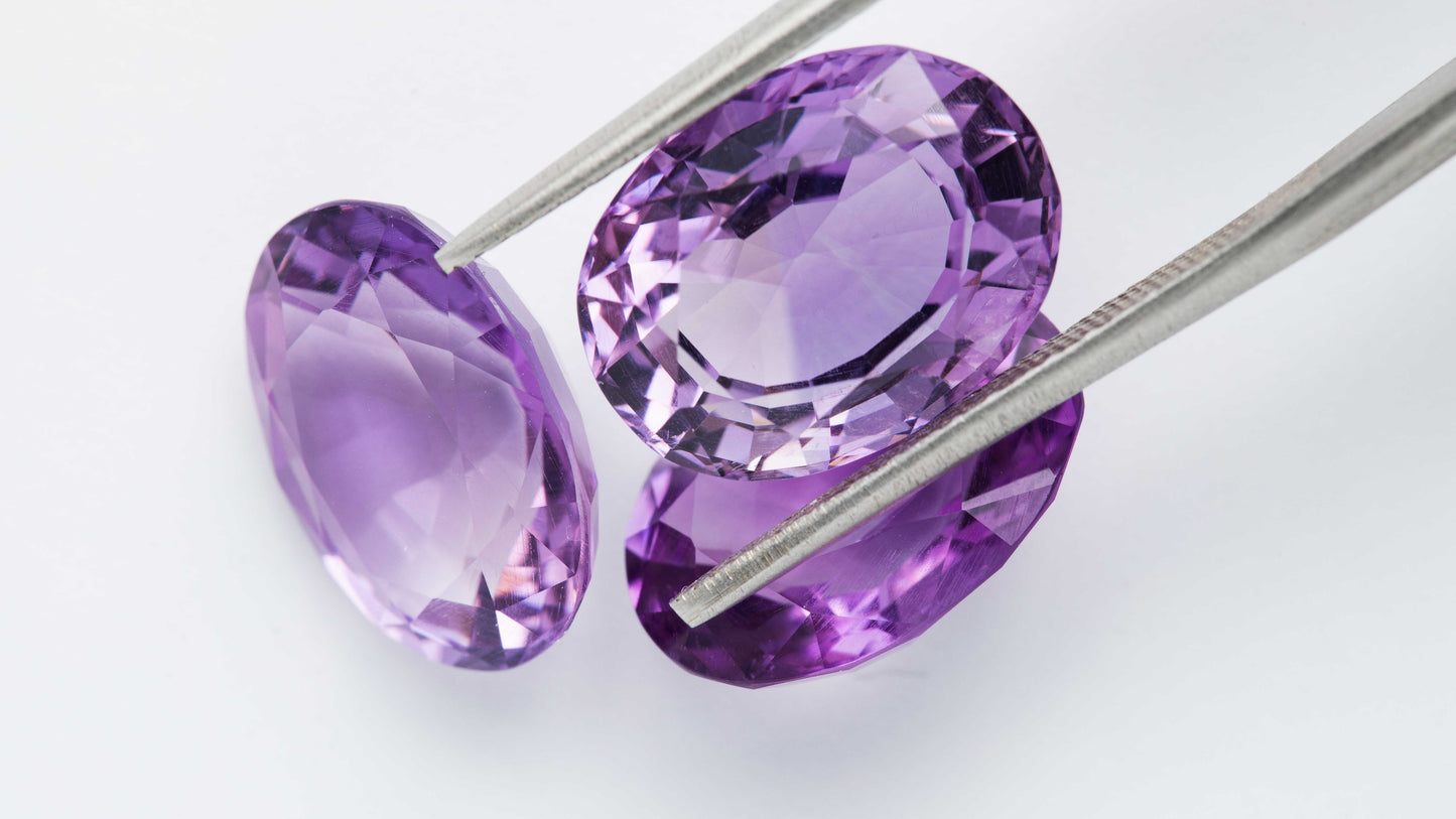 Amethysten - Trio 15,28 cts.