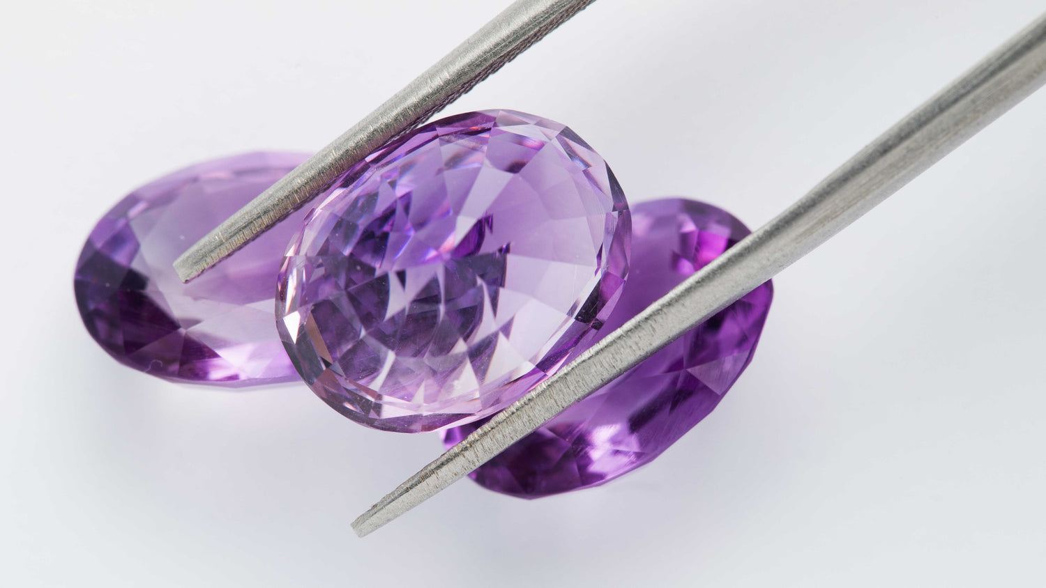 Amethysten - Trio 15,28 cts.