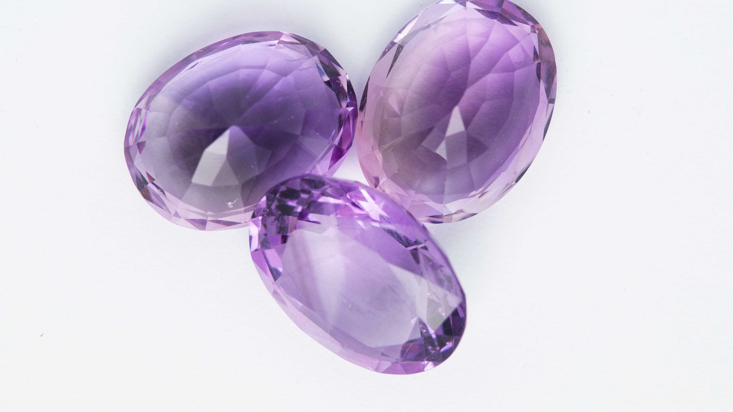 Amethysten - Trio 15,28 cts.
