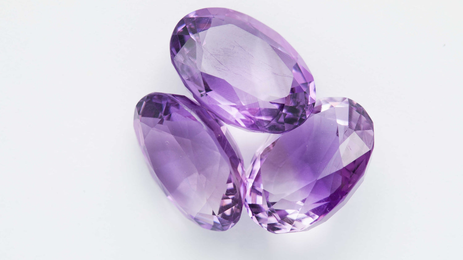 Amethysten - Trio 15,28 cts.