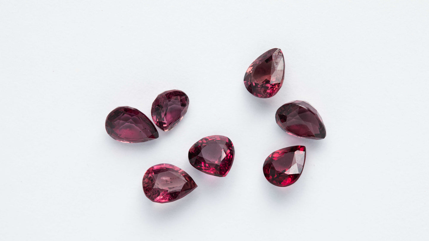 Rubin (Songea) Parcel 3,4 cts. 7 Stück
