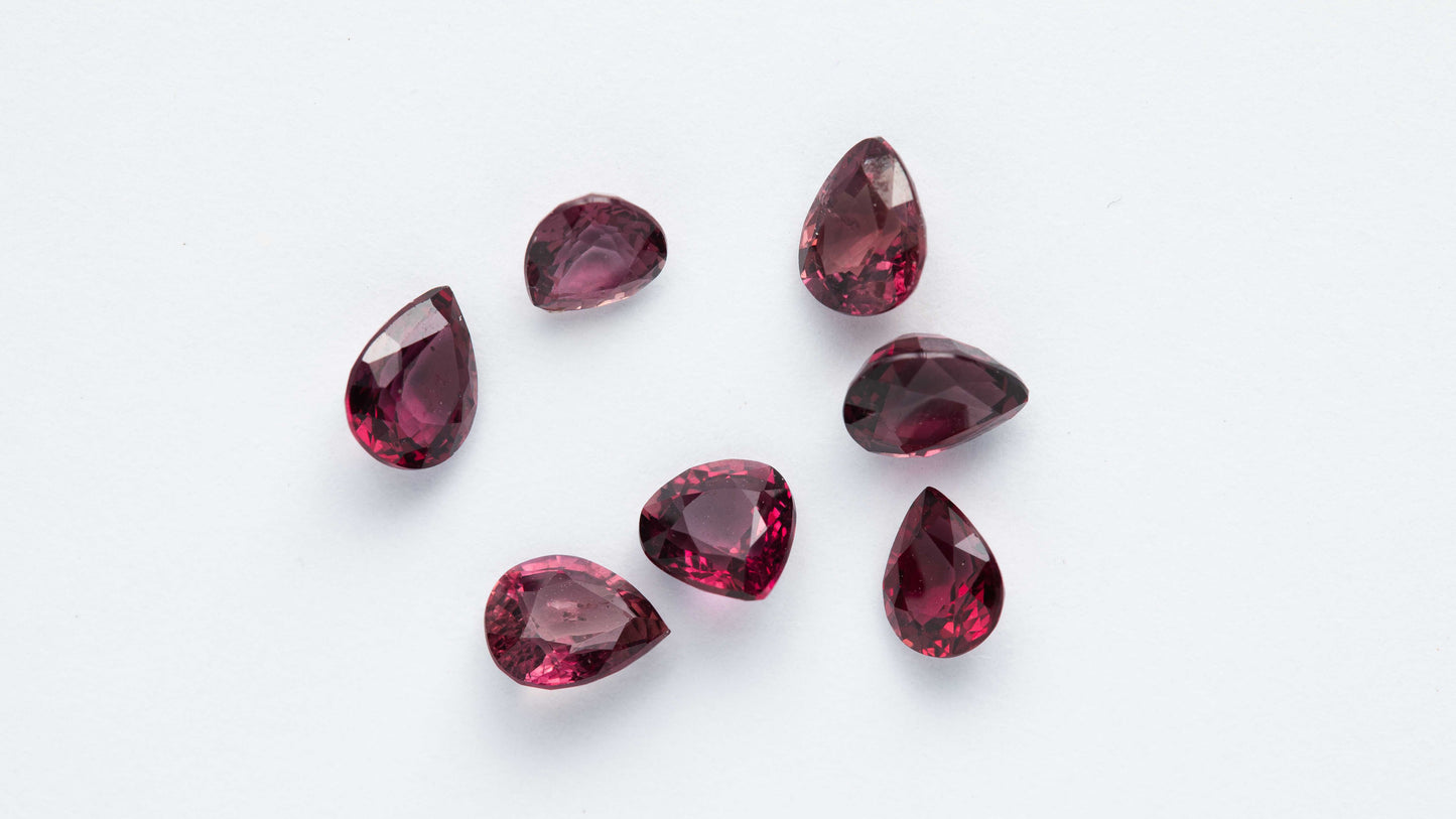 Rubin (Songea) Parcel 3,4 cts. 7 Stück