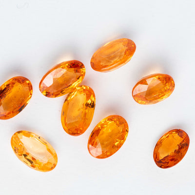Granat Mandarin Parcel 4,44 cts. 8 Stück